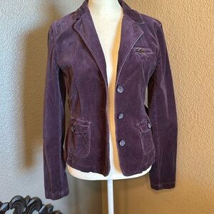 EUC American Eagle Outfitters size S purple crushed velvet style jacket